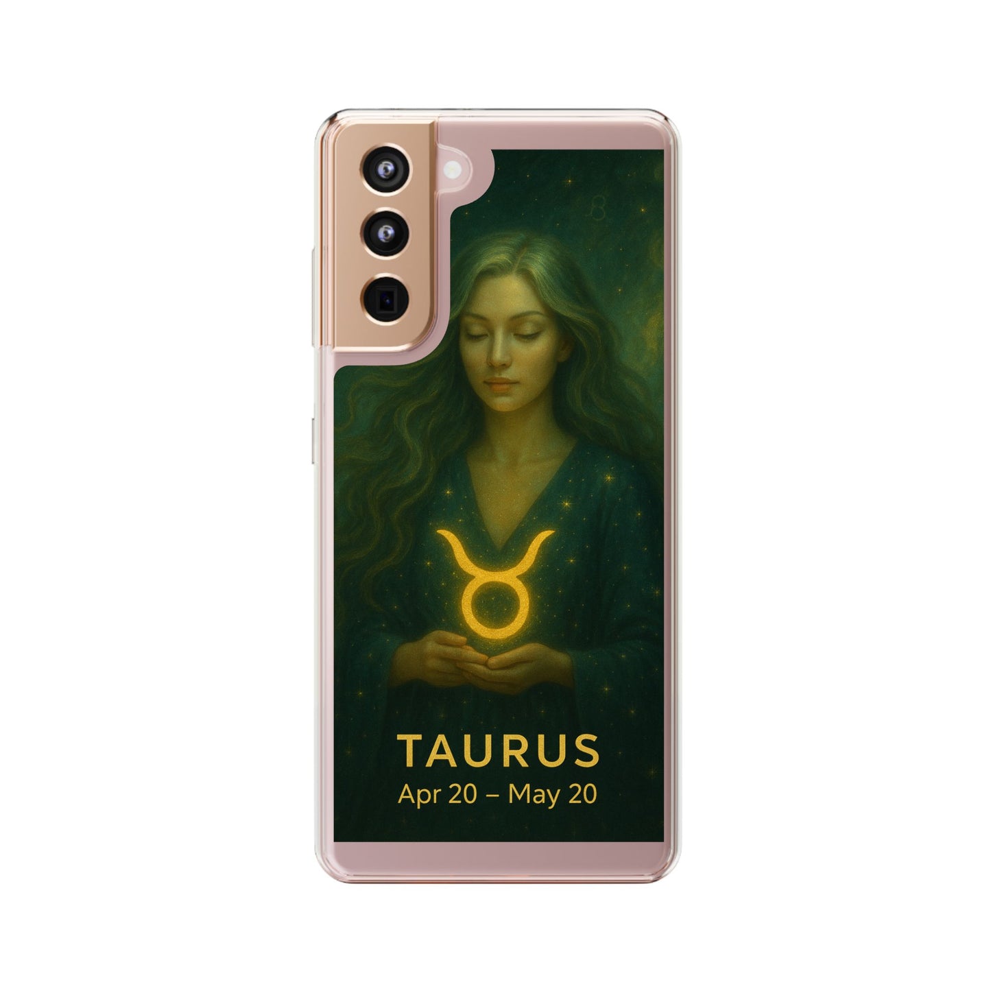 Taurus Clear Phone Case — Zodiac Astrology Design (Apr 20–May 20)