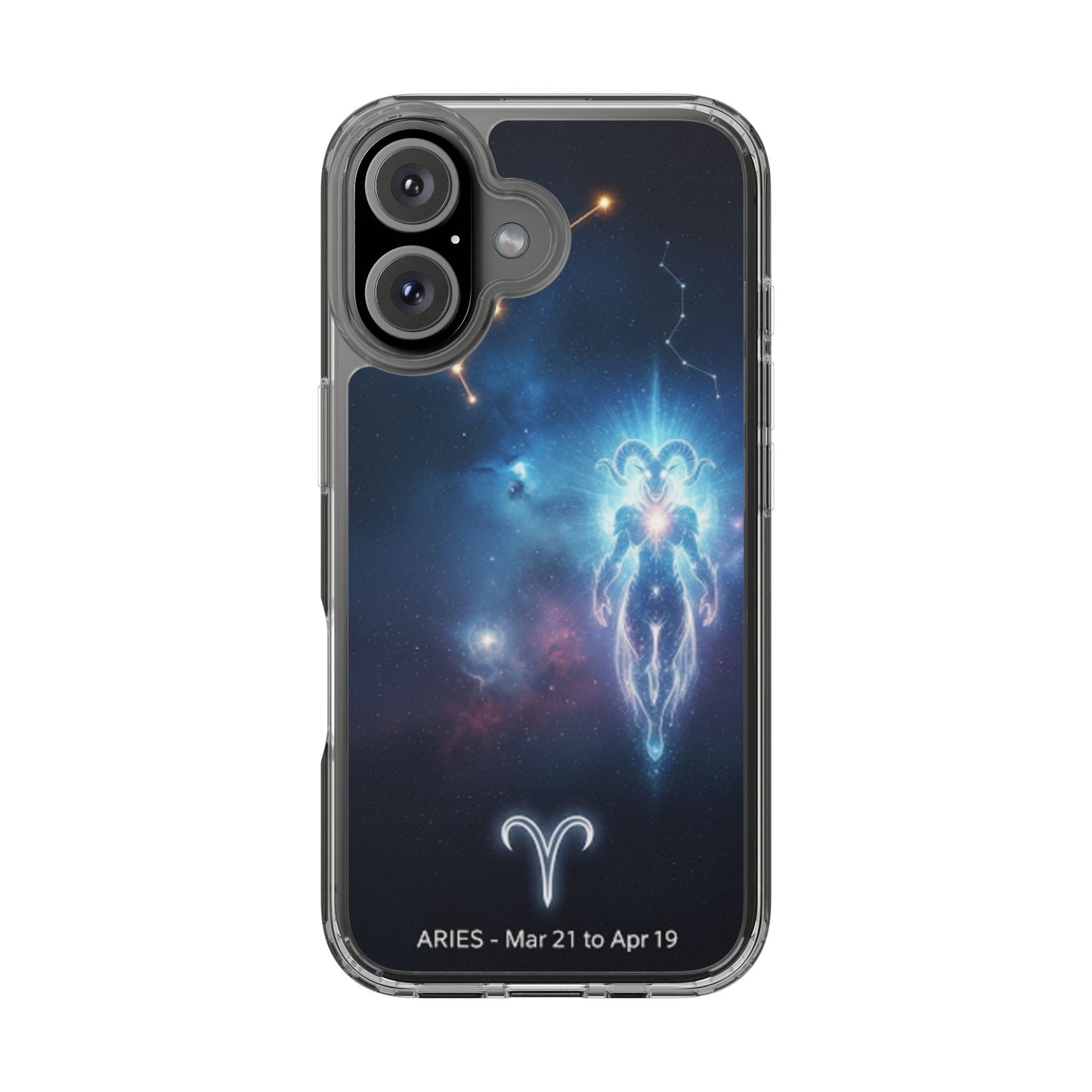 Aries Astrology Clear Phone Case — Impact‑Resistant Zodiac Design
