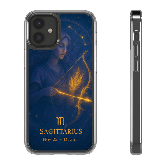 Sagittarius Zodiac Clear Phone Case — Nov 22–Dec 21 Constellation Design