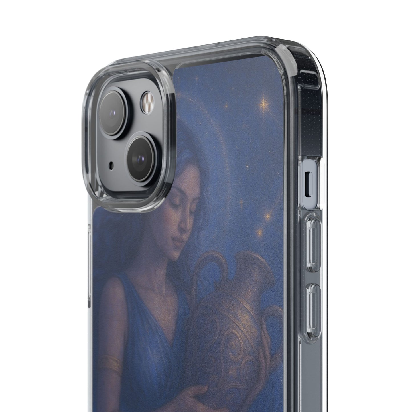 Aquarius Clear Phone Case — Zodiac Jan 20–Feb 18 Astrology Design