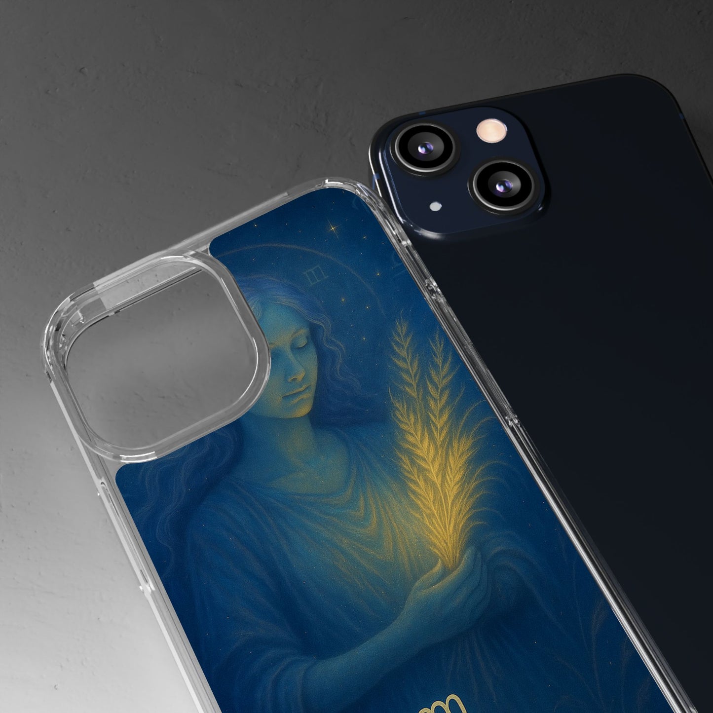 Virgo Zodiac Clear Phone Case — August 23–September 22 Celestial Design