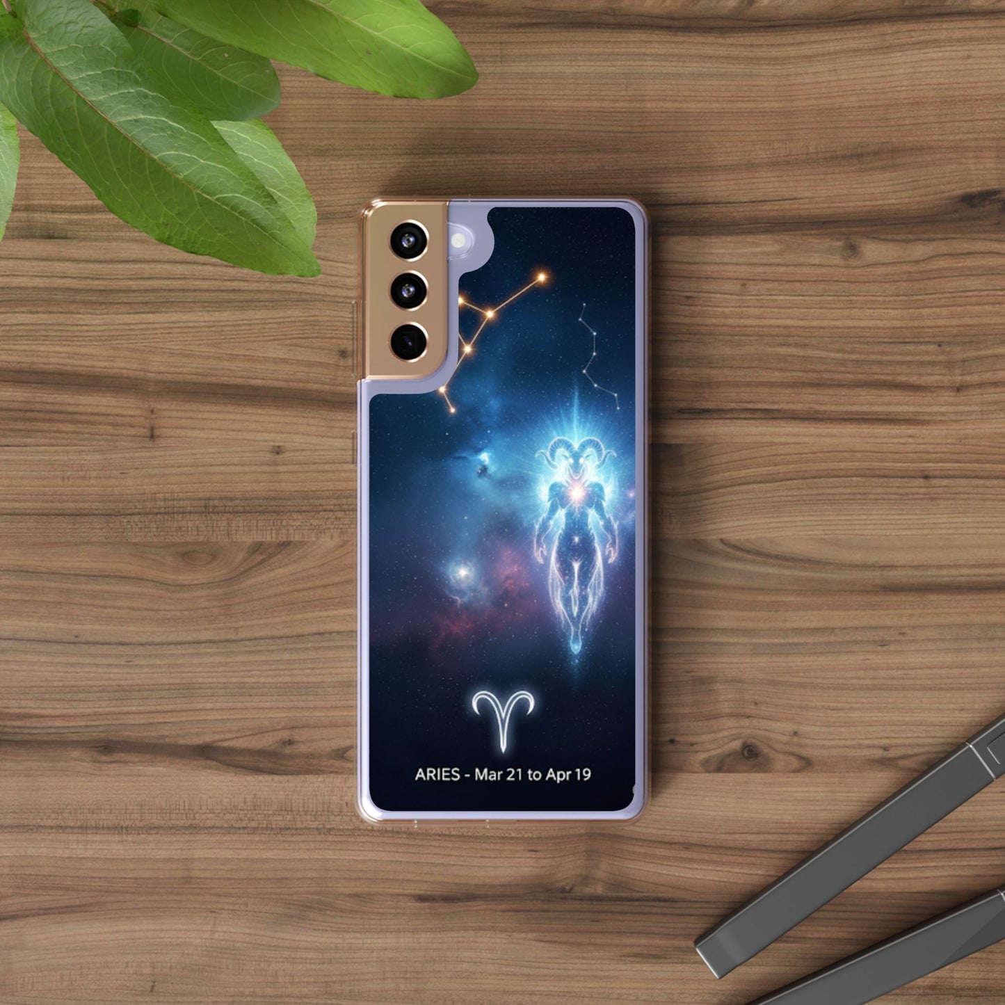 Aries Astrology Clear Phone Case — Impact‑Resistant Zodiac Design