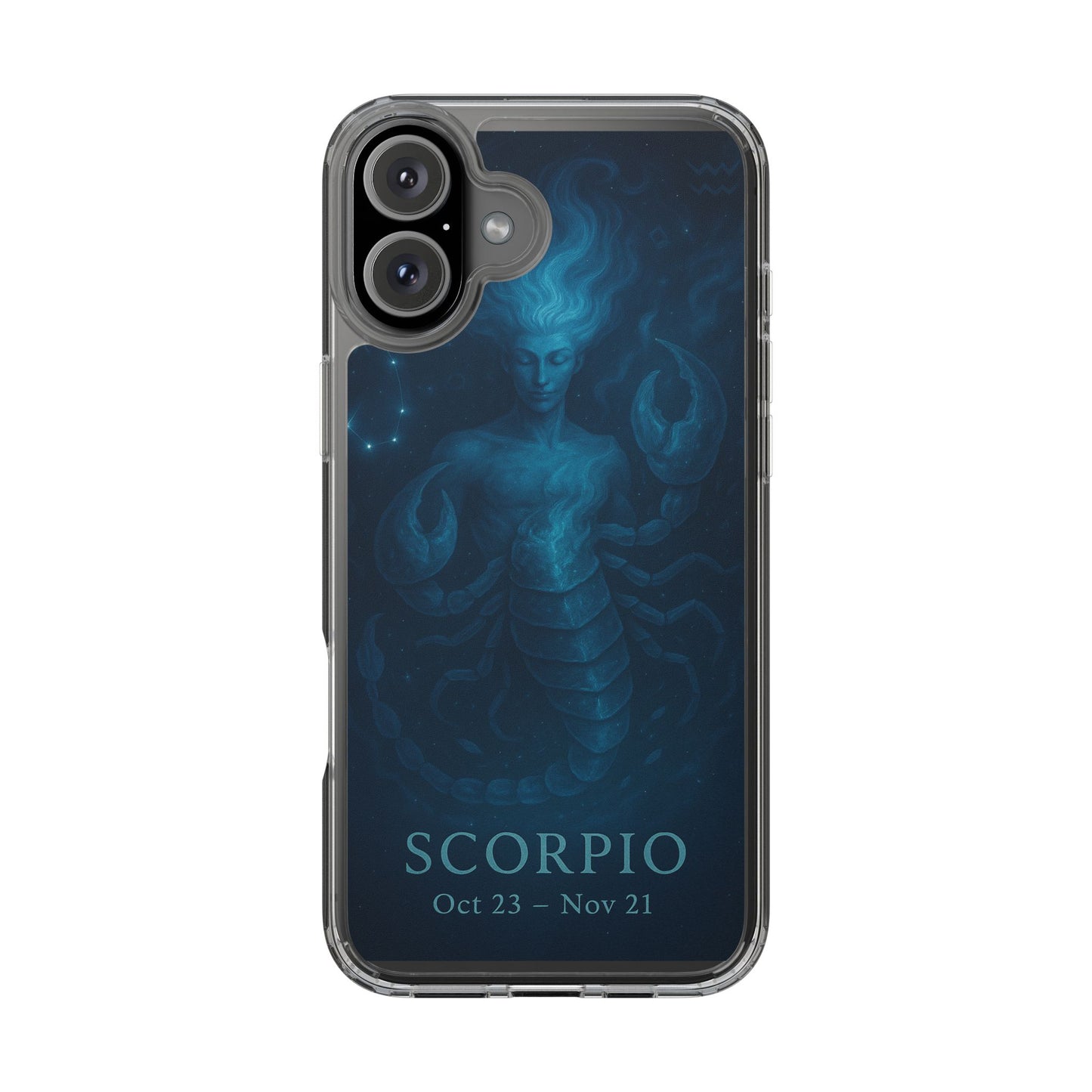 Scorpio Zodiac Clear Phone Case — Oct 23–Nov 21 Astrological Design
