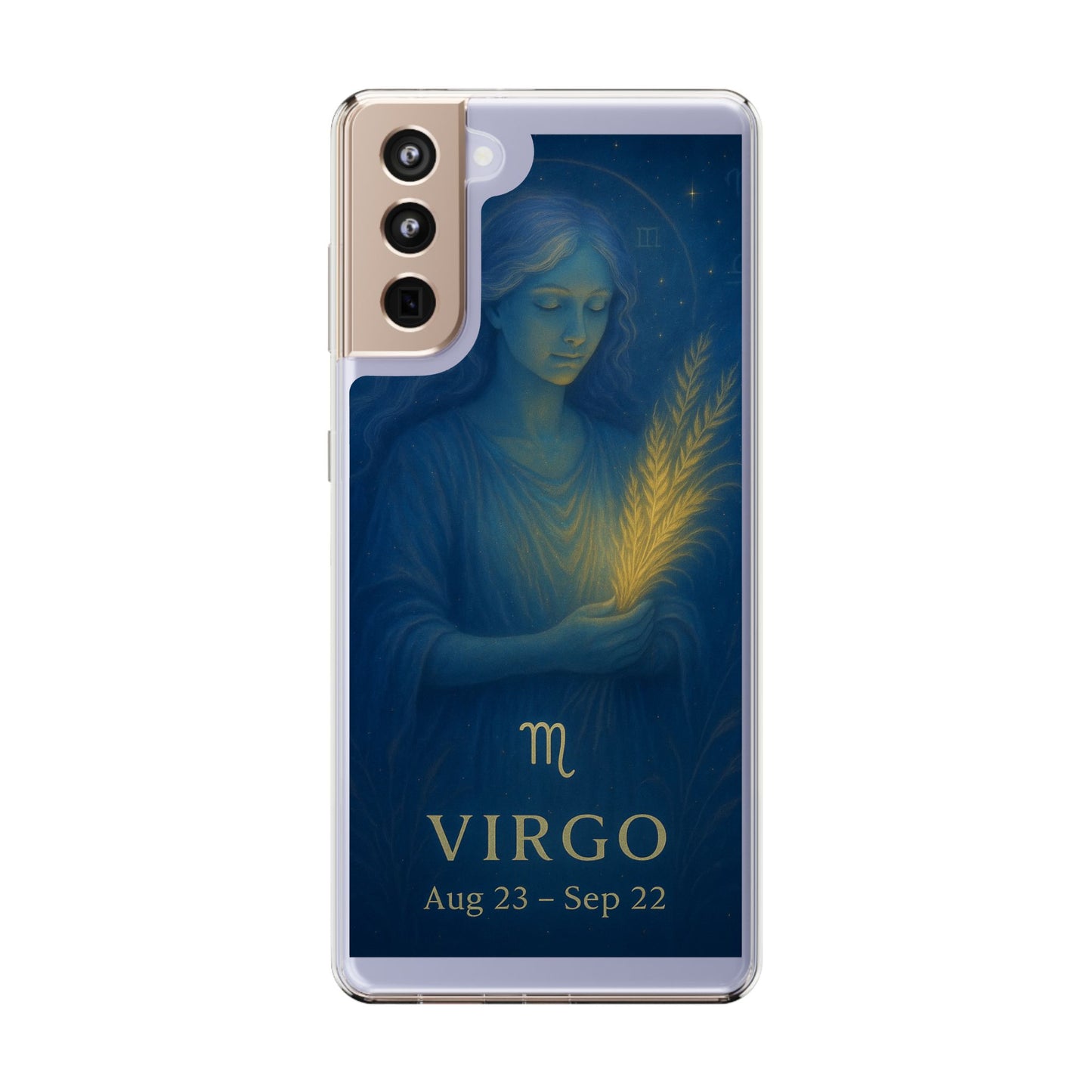 Virgo Zodiac Clear Phone Case — August 23–September 22 Celestial Design