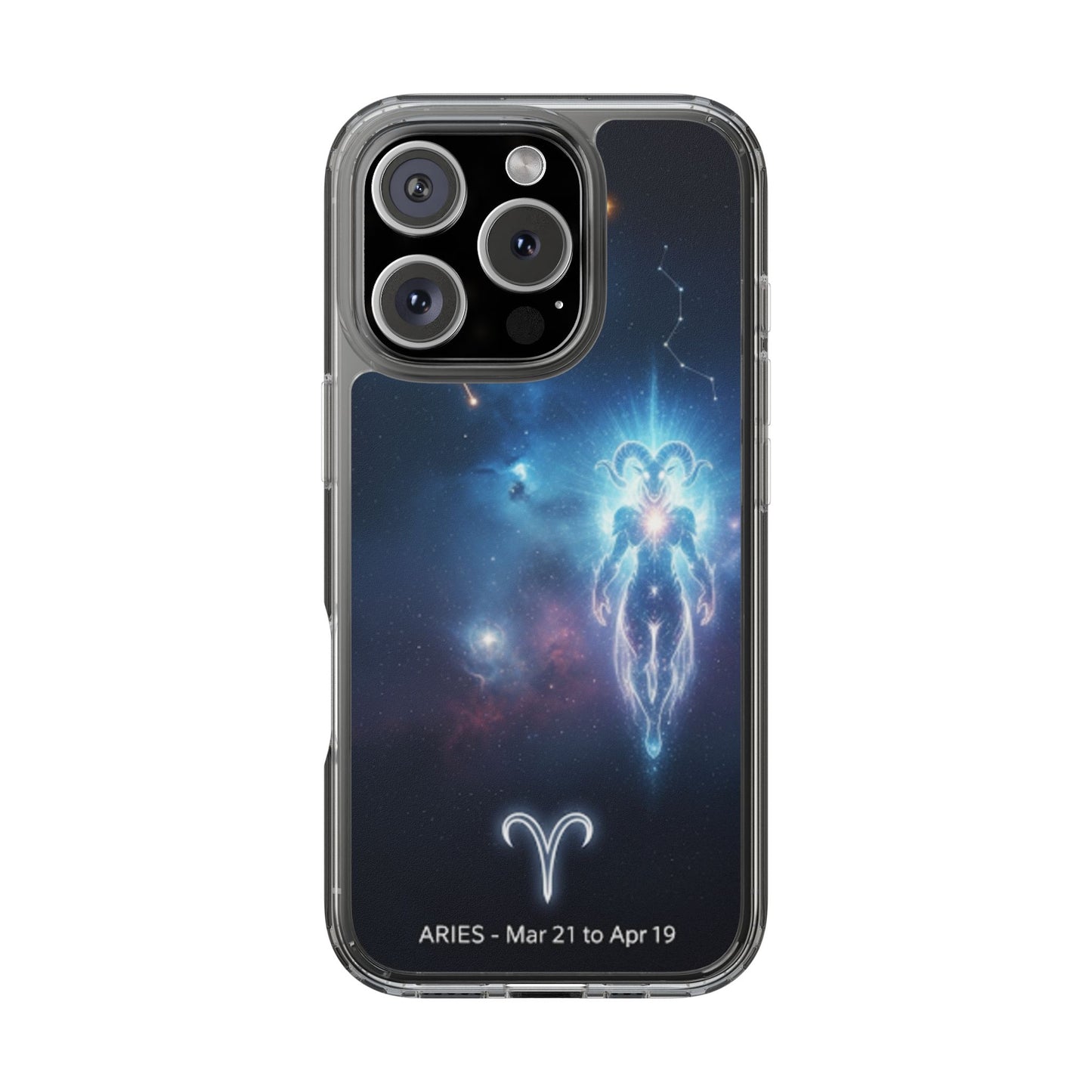 Aries Astrology Clear Phone Case — Impact‑Resistant Zodiac Design