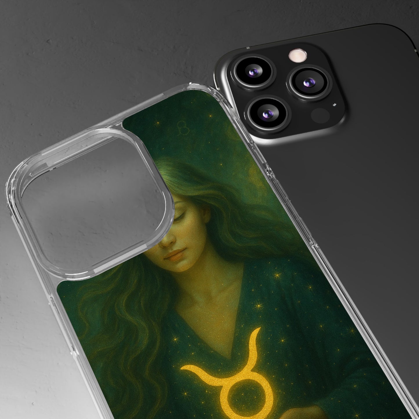 Taurus Clear Phone Case — Zodiac Astrology Design (Apr 20–May 20)