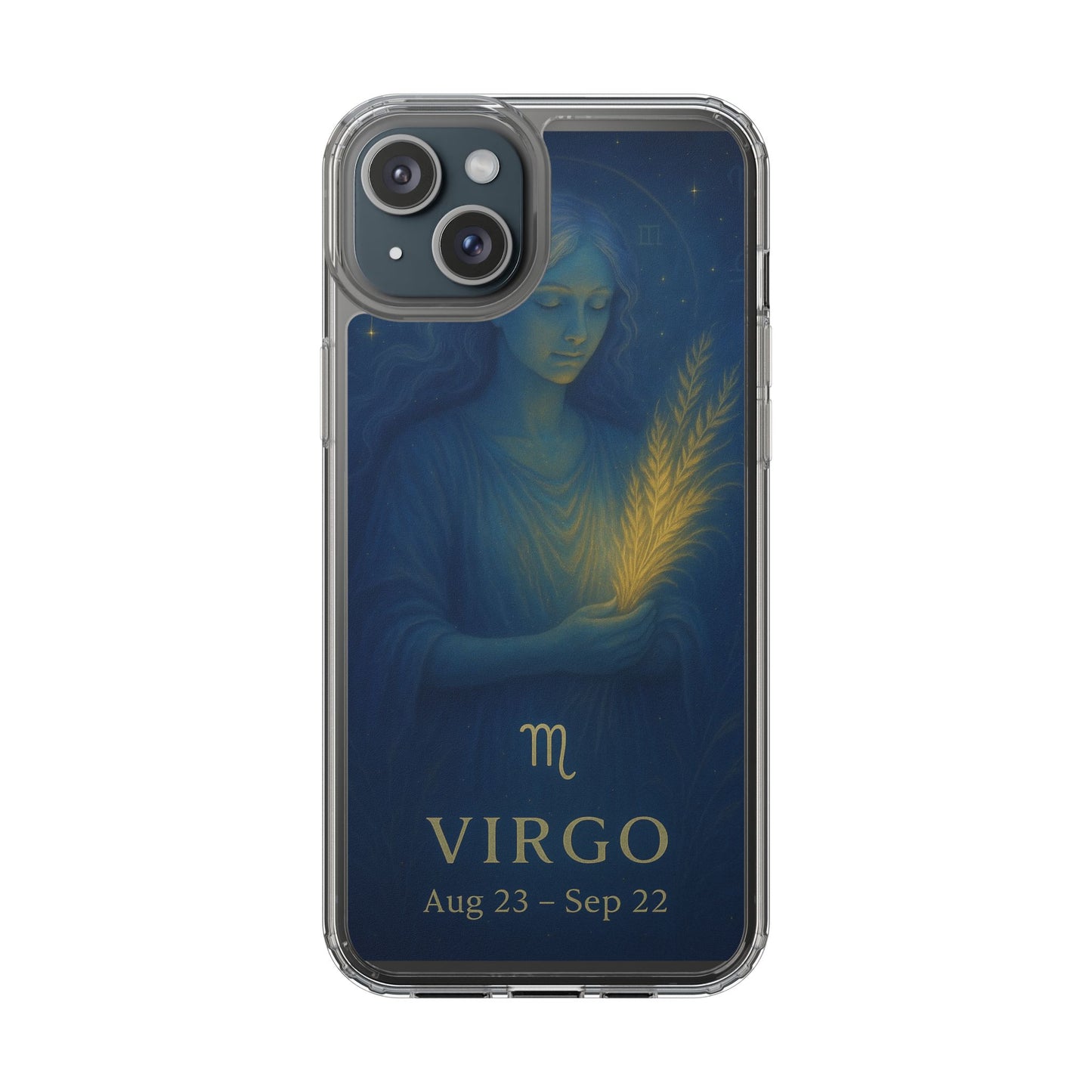 Virgo Zodiac Clear Phone Case — August 23–September 22 Celestial Design