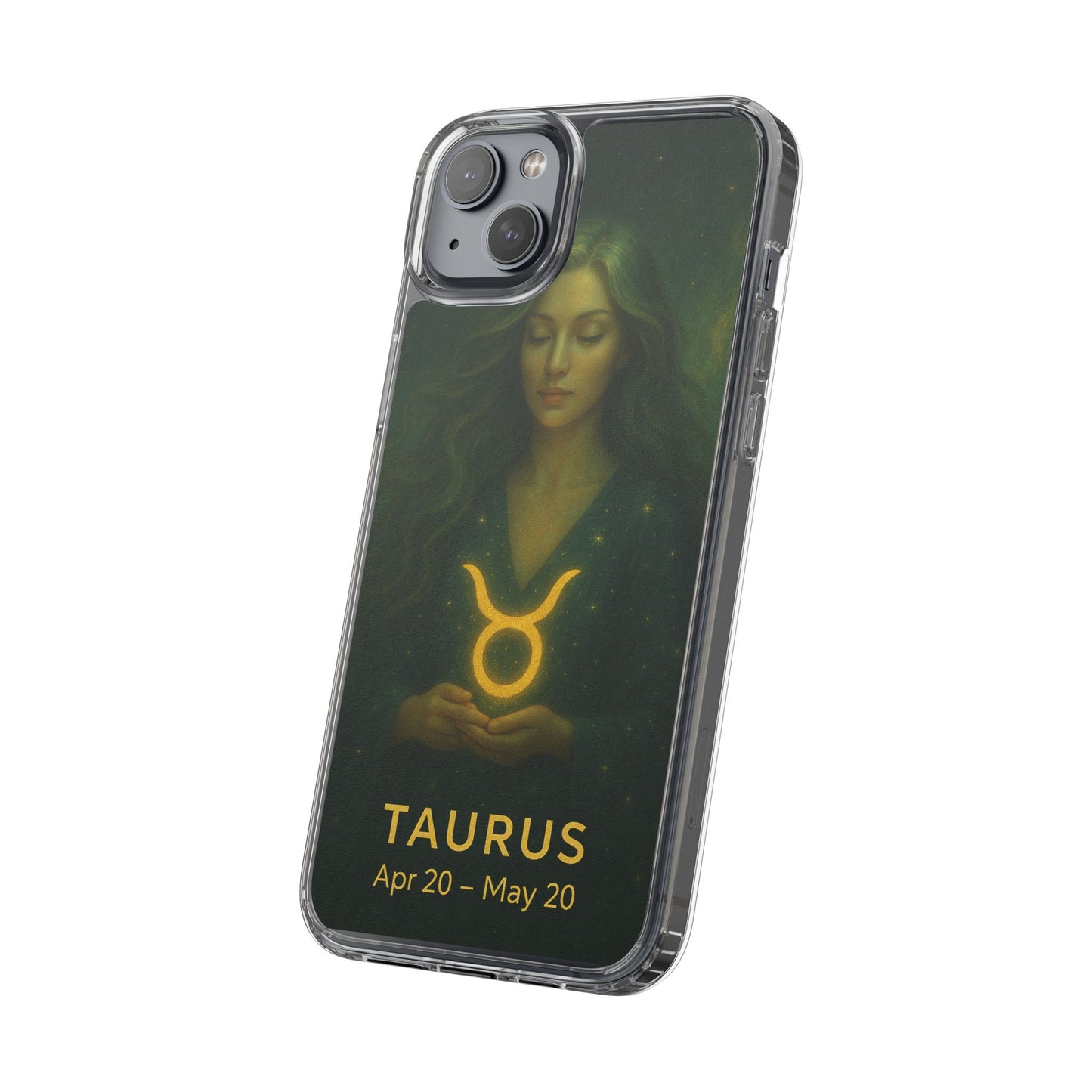 Taurus Clear Phone Case — Zodiac Astrology Design (Apr 20–May 20)
