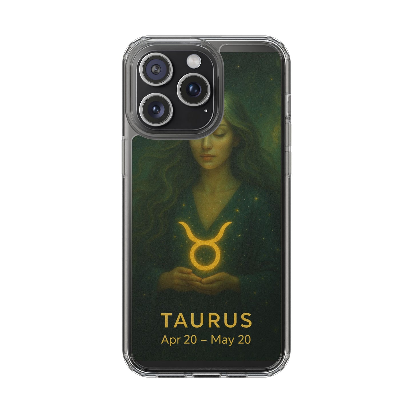 Taurus Clear Phone Case — Zodiac Astrology Design (Apr 20–May 20)