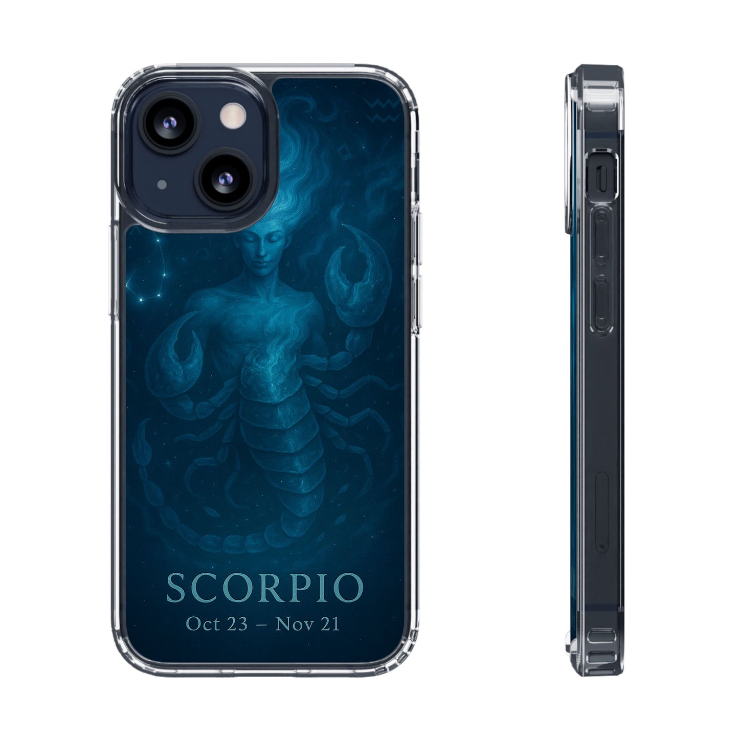 Scorpio Zodiac Clear Phone Case — Oct 23–Nov 21 Astrological Design