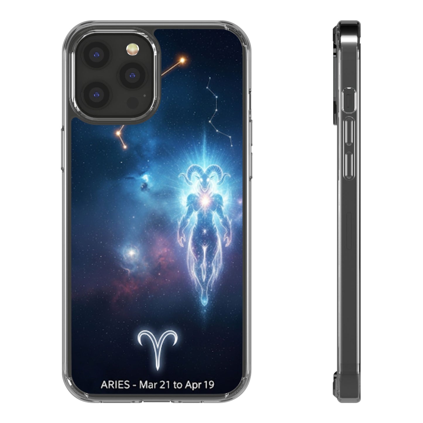 Aries Astrology Clear Phone Case — Impact‑Resistant Zodiac Design