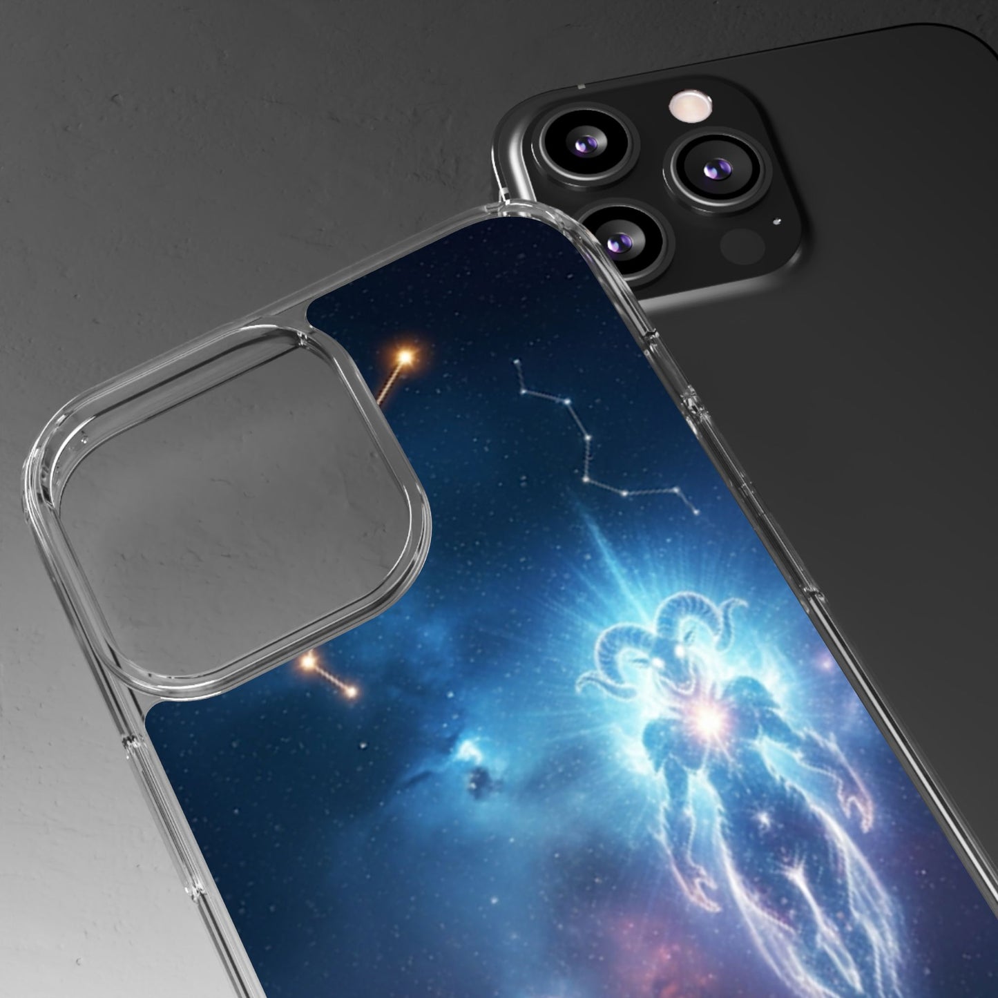 Aries Astrology Clear Phone Case — Impact‑Resistant Zodiac Design