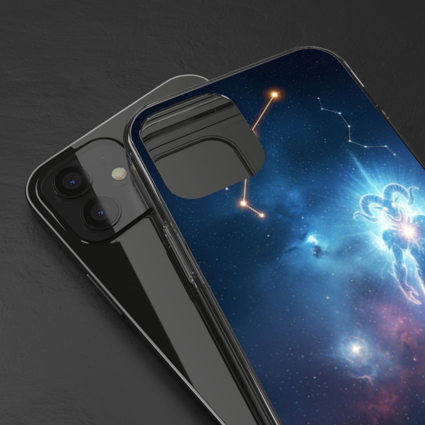 Aries Astrology Clear Phone Case — Impact‑Resistant Zodiac Design