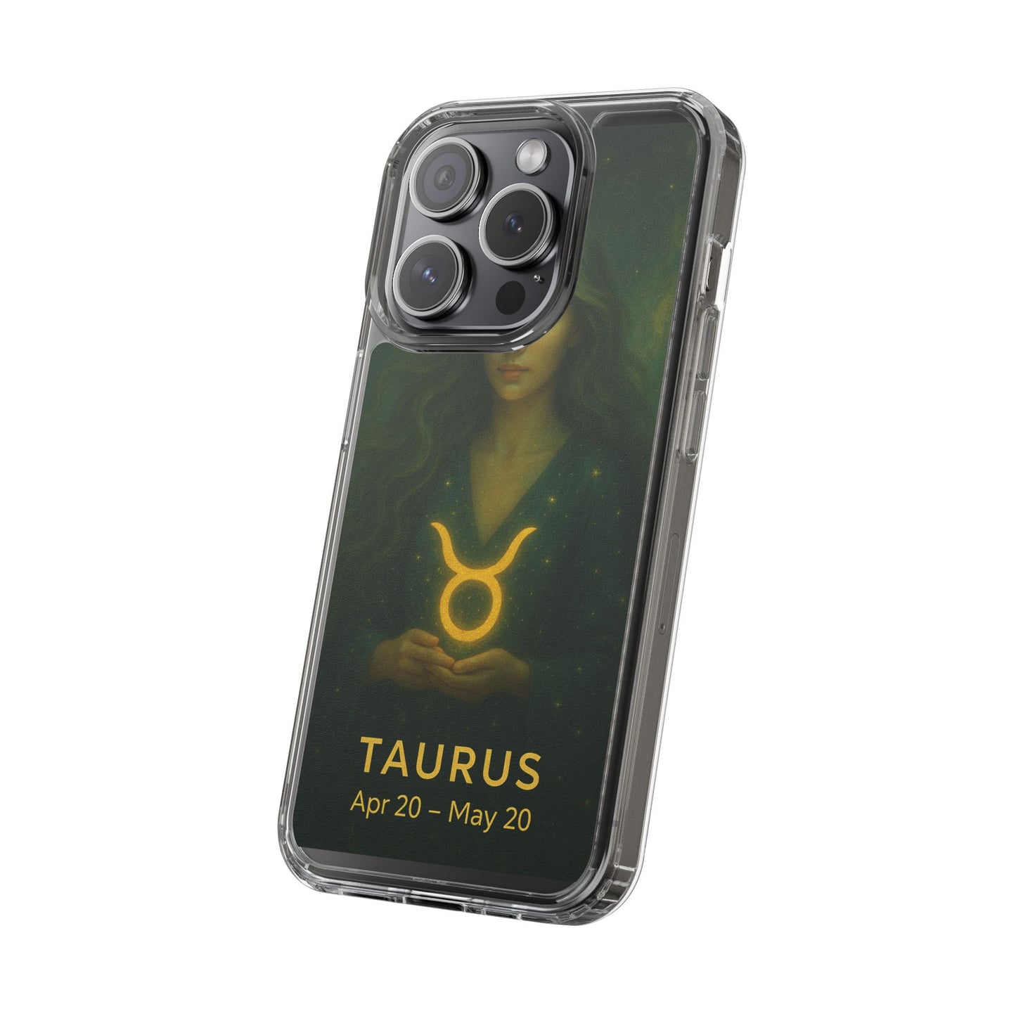 Taurus Clear Phone Case — Zodiac Astrology Design (Apr 20–May 20)