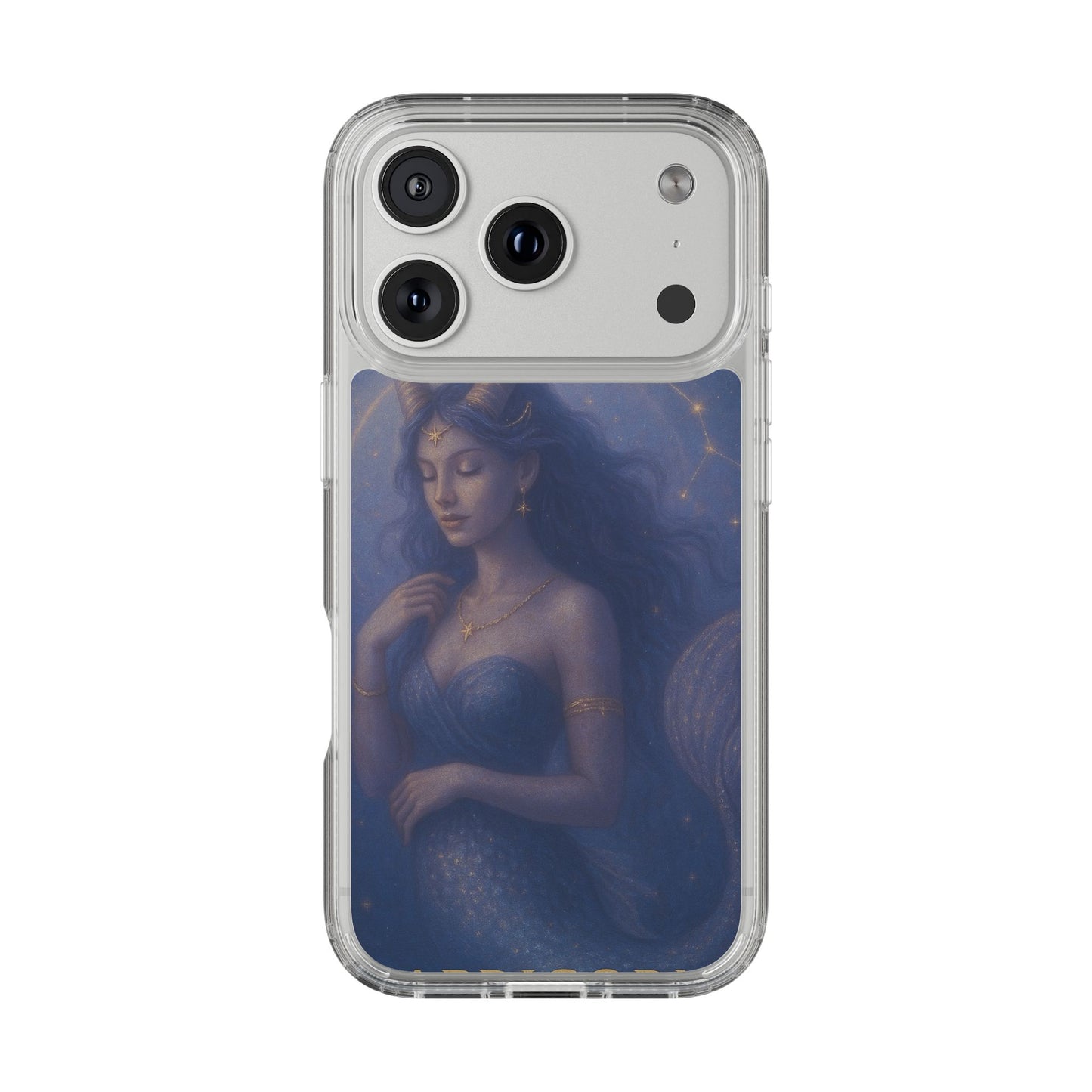 Capricorn Zodiac Clear Phone Case — Dec 22–Jan 19 Astrological Art