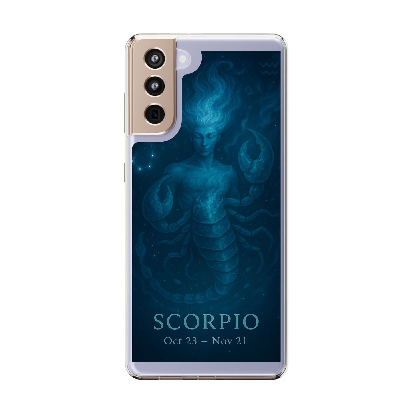 Scorpio Zodiac Clear Phone Case — Oct 23–Nov 21 Astrological Design
