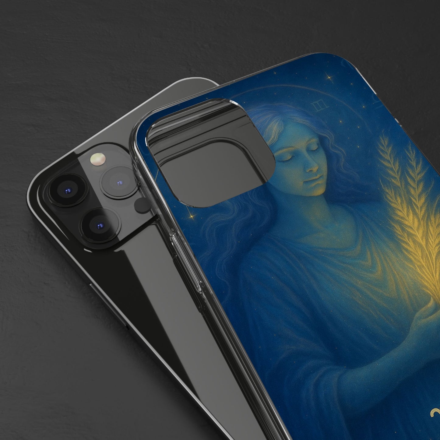 Virgo Zodiac Clear Phone Case — August 23–September 22 Celestial Design