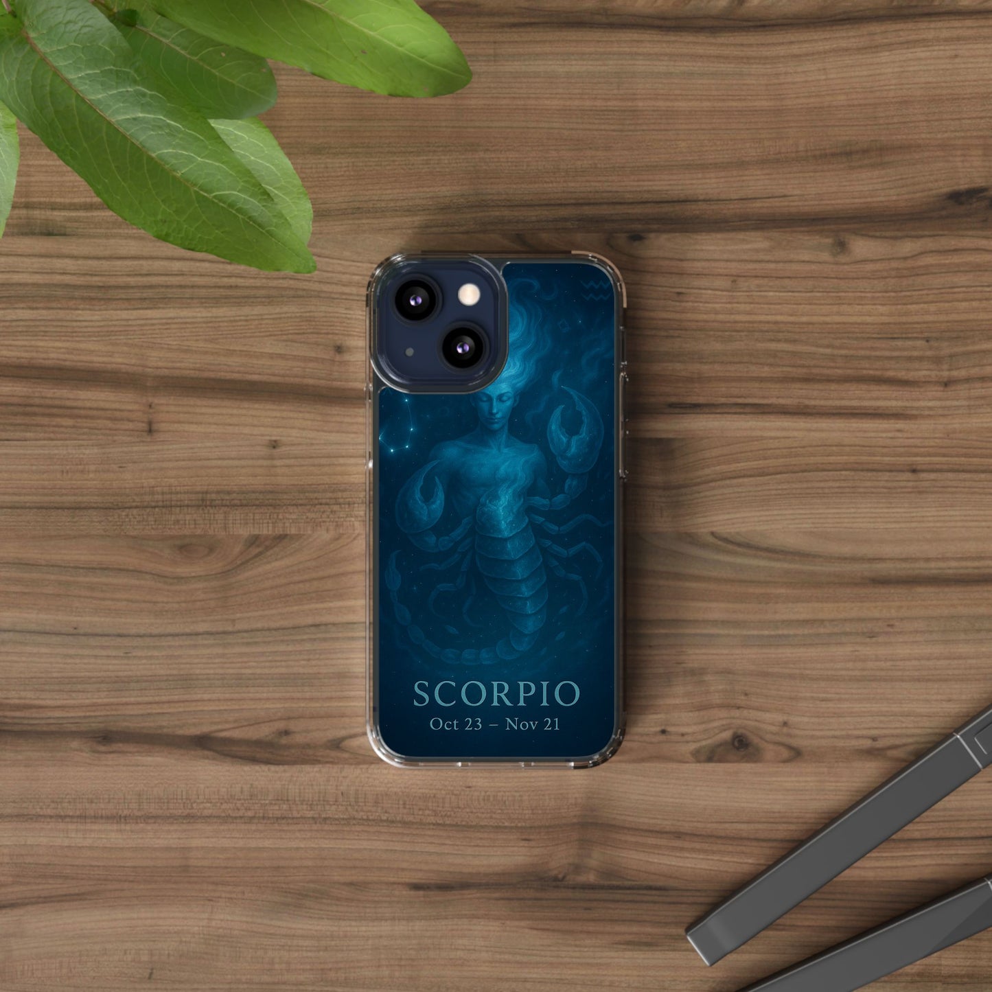 Scorpio Zodiac Clear Phone Case — Oct 23–Nov 21 Astrological Design