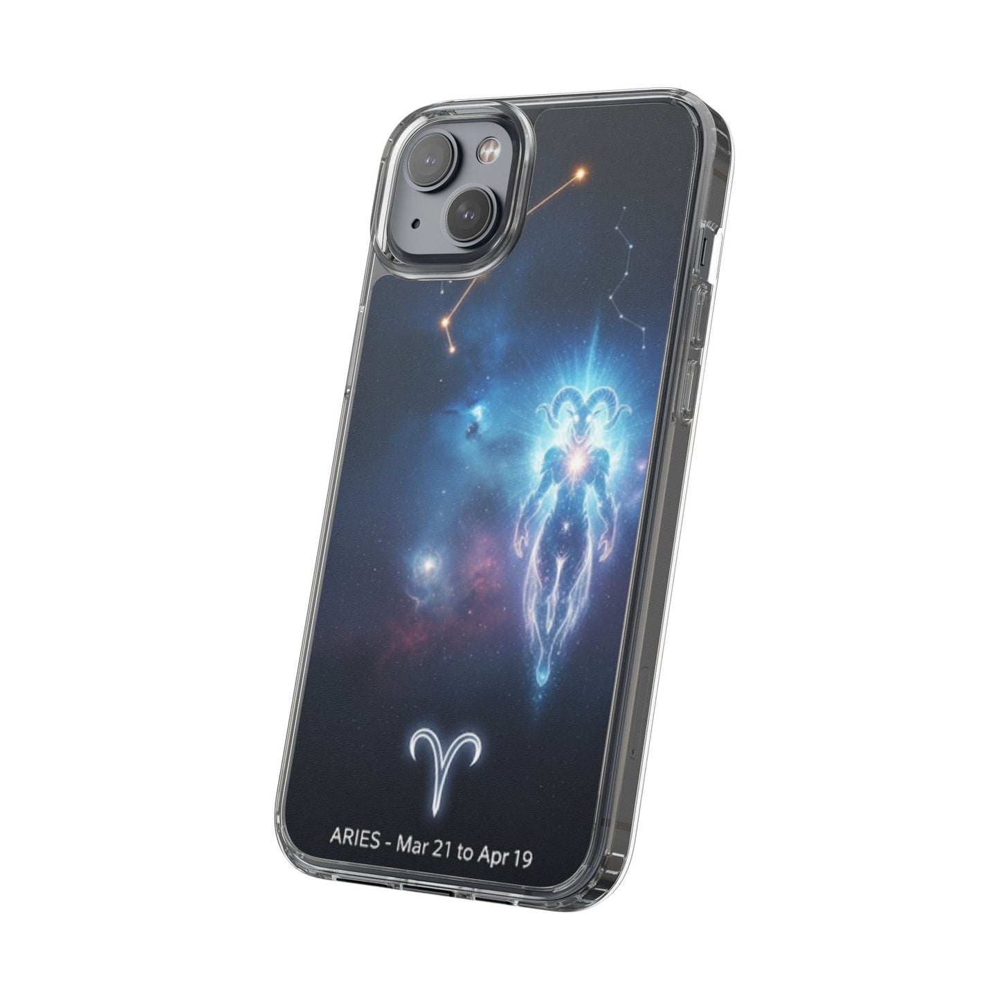 Aries Astrology Clear Phone Case — Impact‑Resistant Zodiac Design