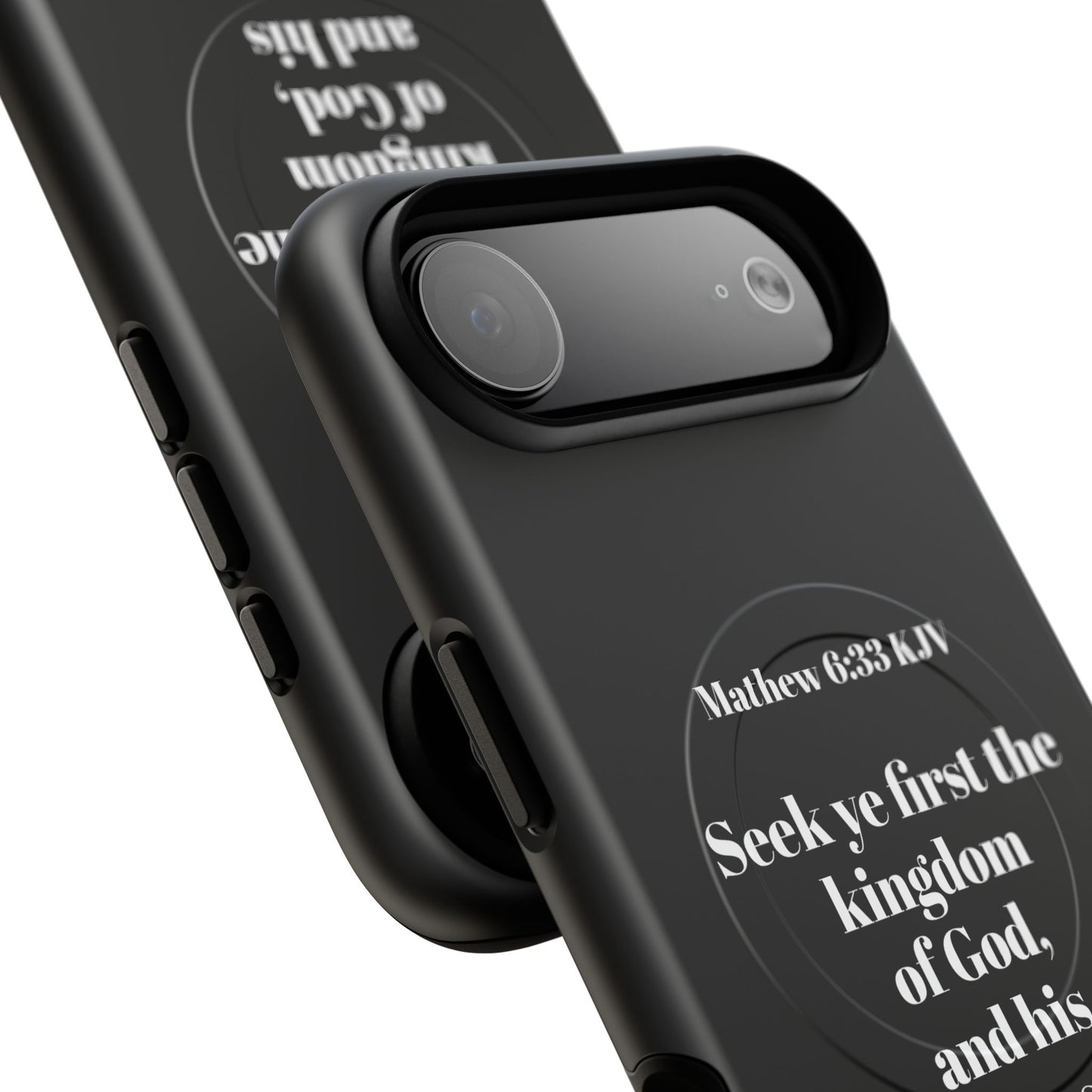 Bible Verse Phone Case — Matthew 6:33 KJV "Seek ye the kingdom of God" Magnetic Tough Case