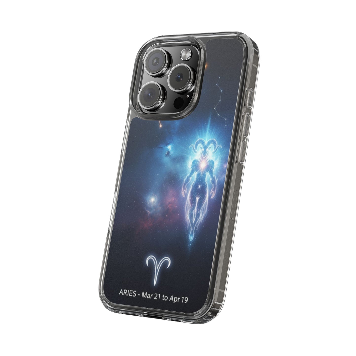 Aries Astrology Clear Phone Case — Impact‑Resistant Zodiac Design