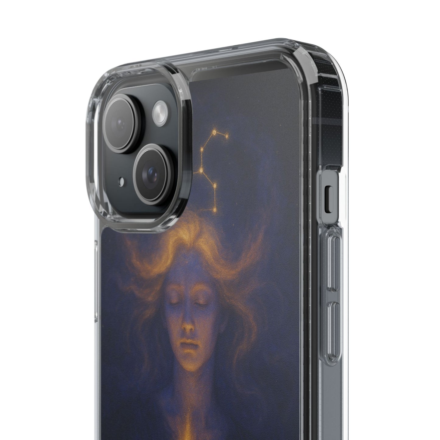 Leo Zodiac Clear Phone Case — Mystical Constellation Design (July 23–Aug 22)