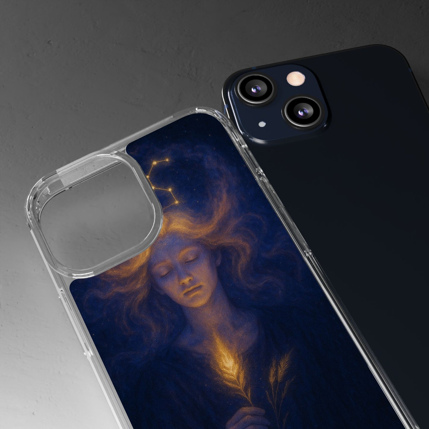 Leo Zodiac Clear Phone Case — Mystical Constellation Design (July 23–Aug 22)