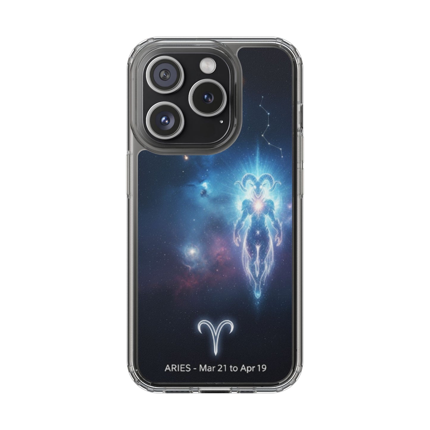 Aries Astrology Clear Phone Case — Impact‑Resistant Zodiac Design