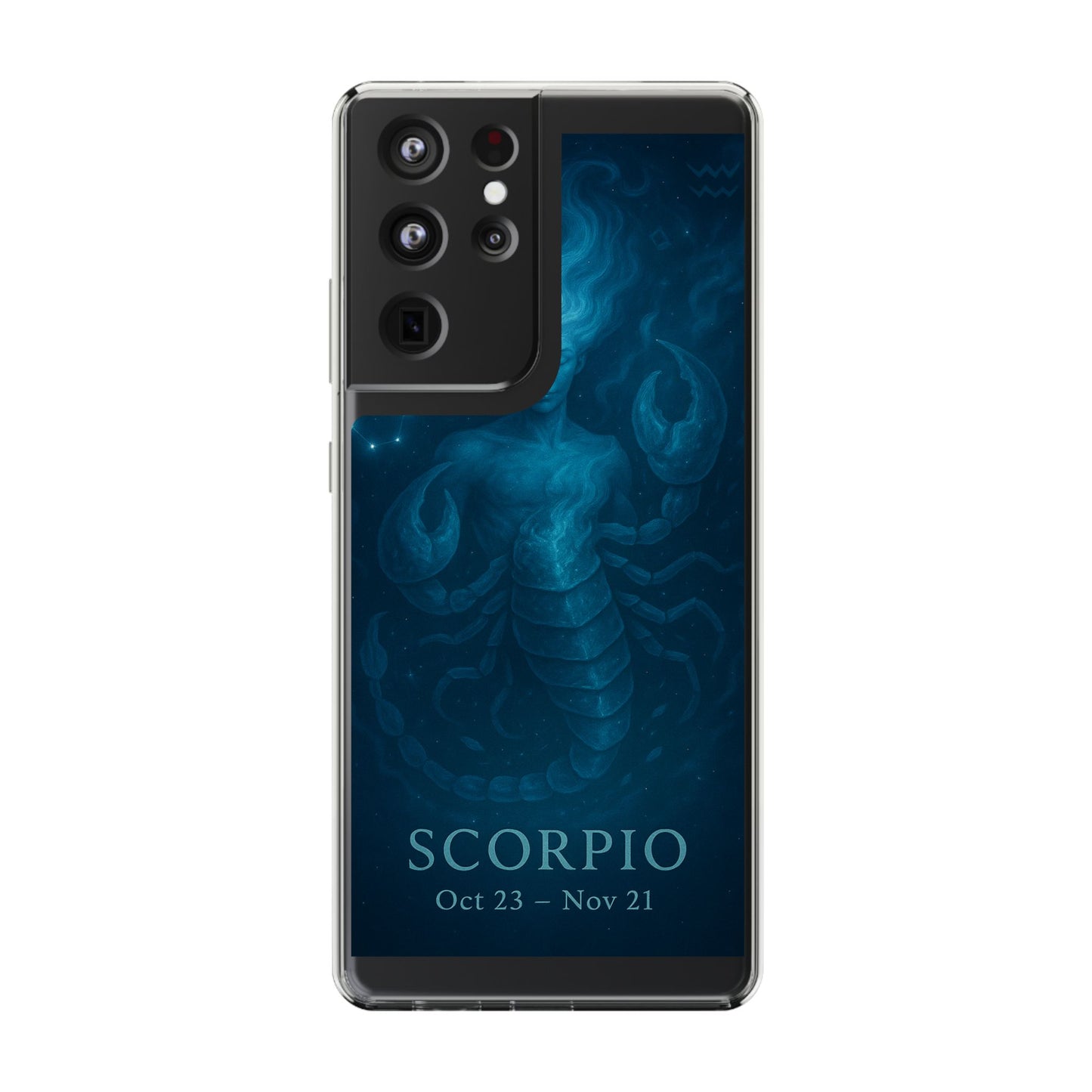 Scorpio Zodiac Clear Phone Case — Oct 23–Nov 21 Astrological Design