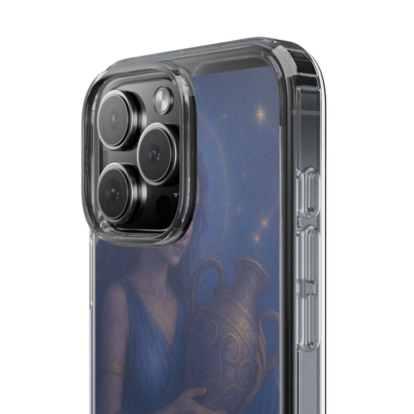 Aquarius Clear Phone Case — Zodiac Jan 20–Feb 18 Astrology Design