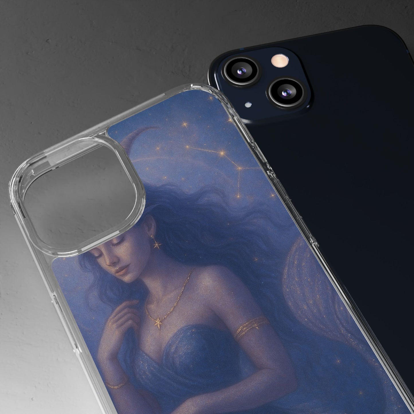 Capricorn Zodiac Clear Phone Case — Dec 22–Jan 19 Astrological Art