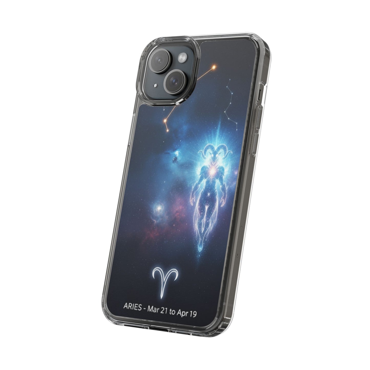 Aries Astrology Clear Phone Case — Impact‑Resistant Zodiac Design