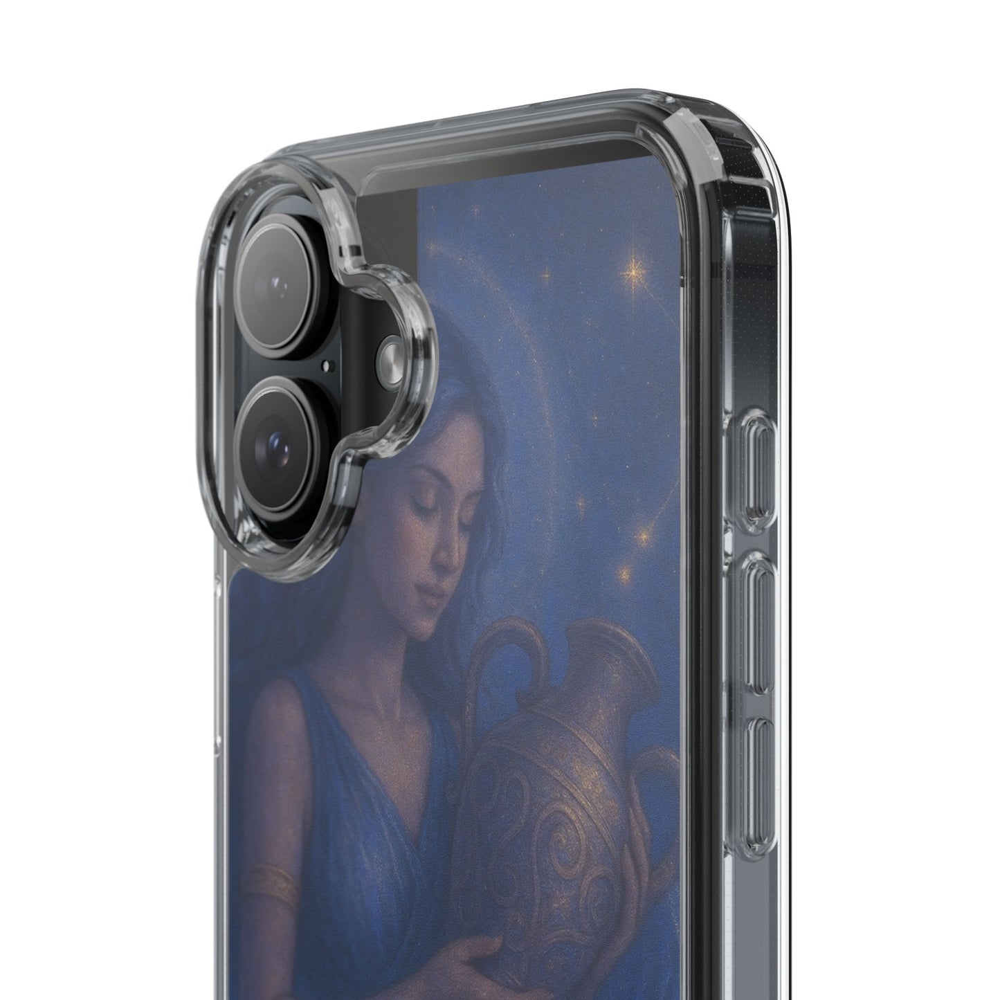 Aquarius Clear Phone Case — Zodiac Jan 20–Feb 18 Astrology Design