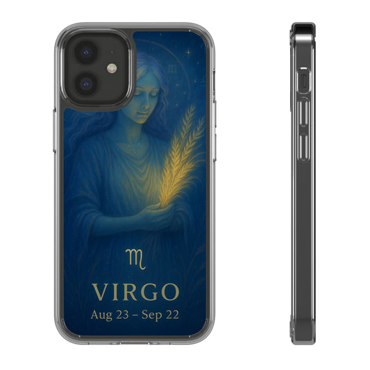 Virgo Zodiac Clear Phone Case — August 23–September 22 Celestial Design