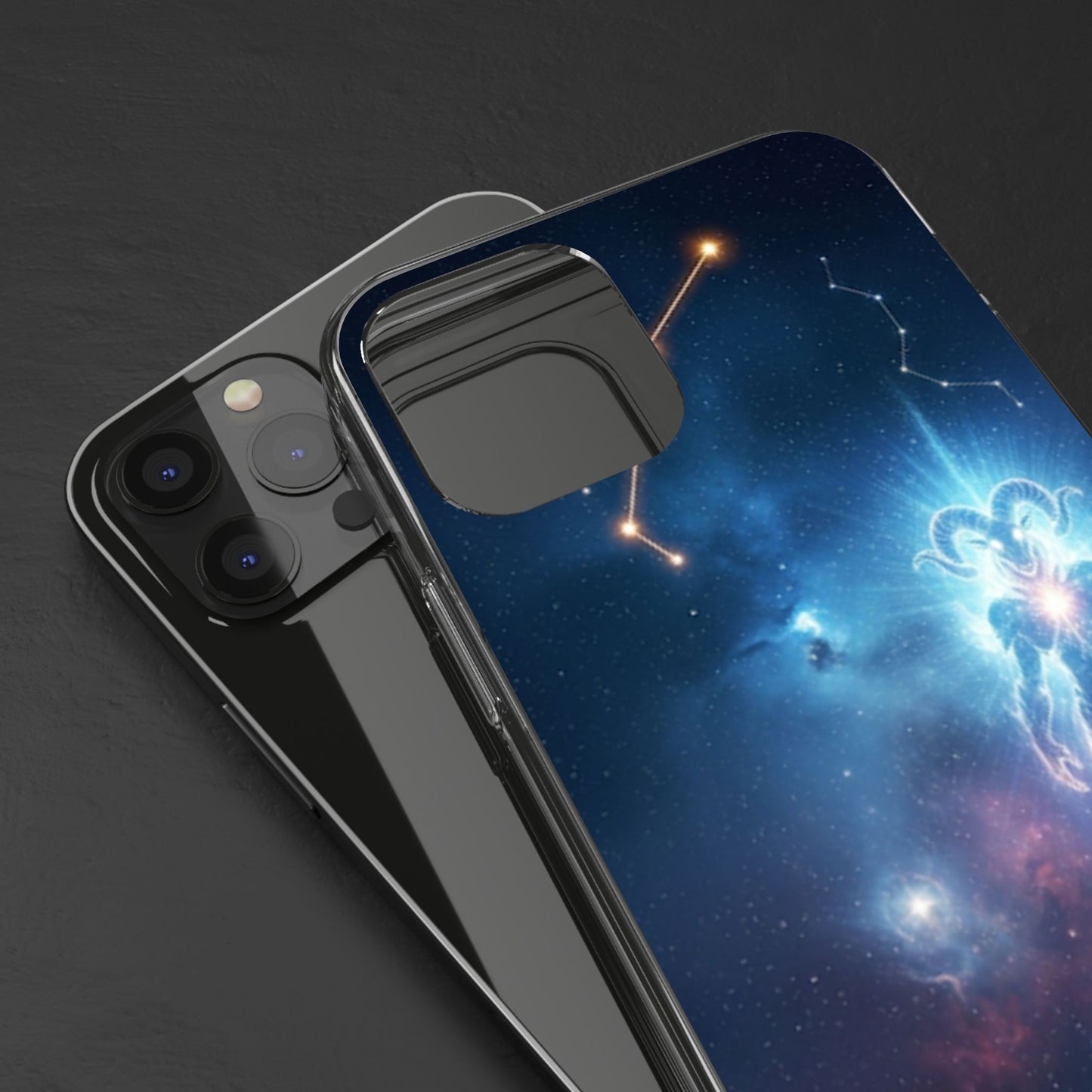 Aries Astrology Clear Phone Case — Impact‑Resistant Zodiac Design