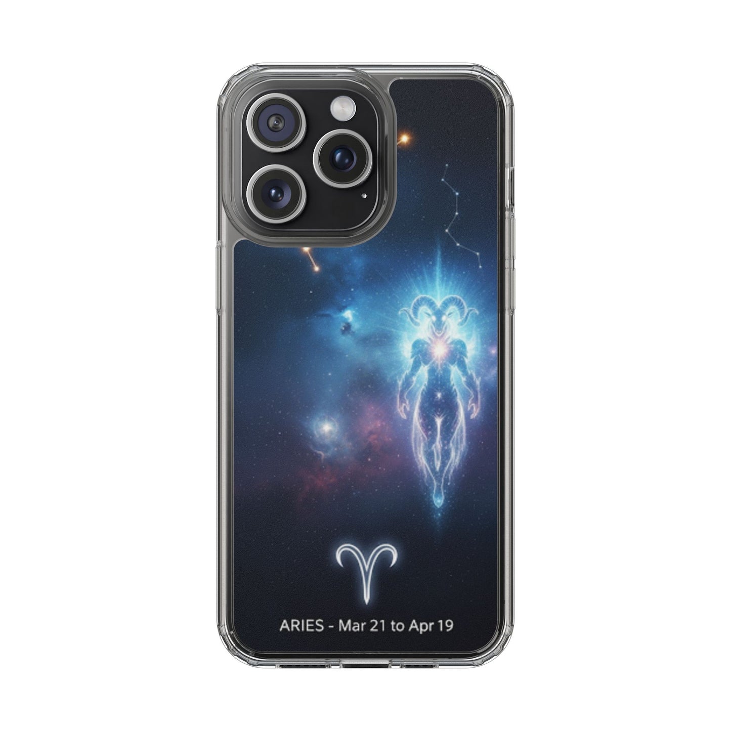 Aries Astrology Clear Phone Case — Impact‑Resistant Zodiac Design
