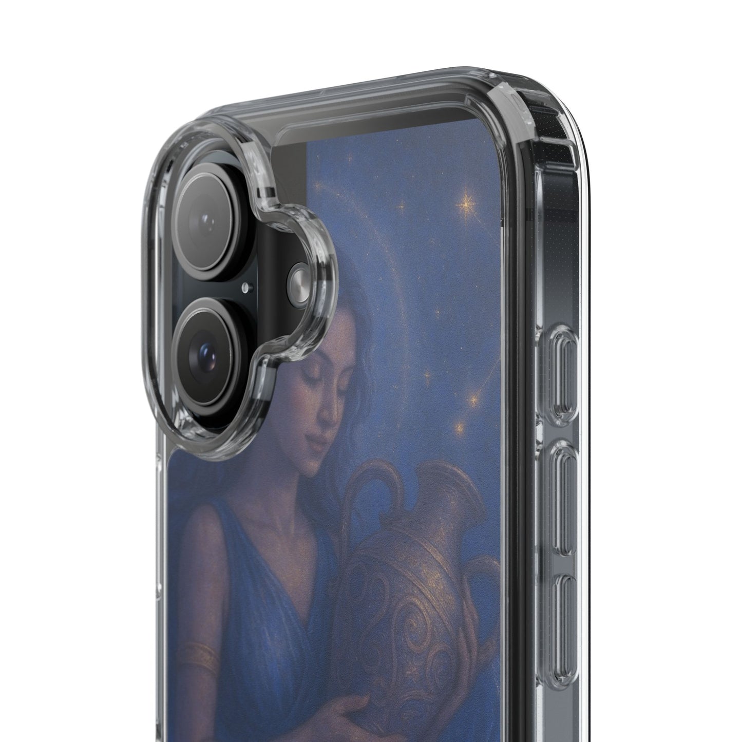 Aquarius Clear Phone Case — Zodiac Jan 20–Feb 18 Astrology Design