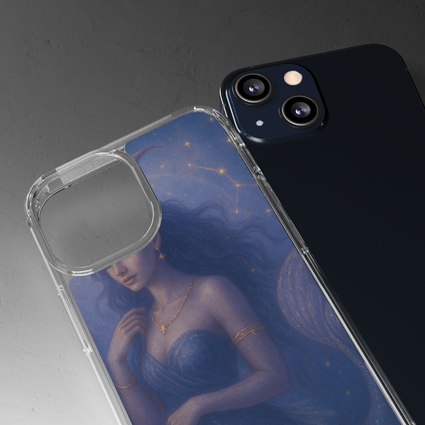 Capricorn Zodiac Clear Phone Case — Dec 22–Jan 19 Astrological Art