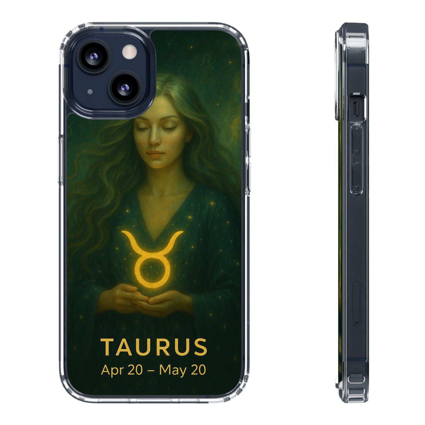 Taurus Clear Phone Case — Zodiac Astrology Design (Apr 20–May 20)