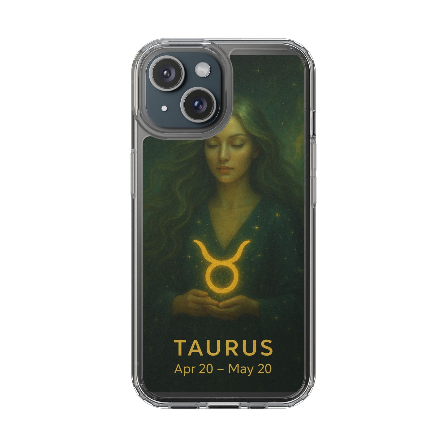 Taurus Clear Phone Case — Zodiac Astrology Design (Apr 20–May 20)