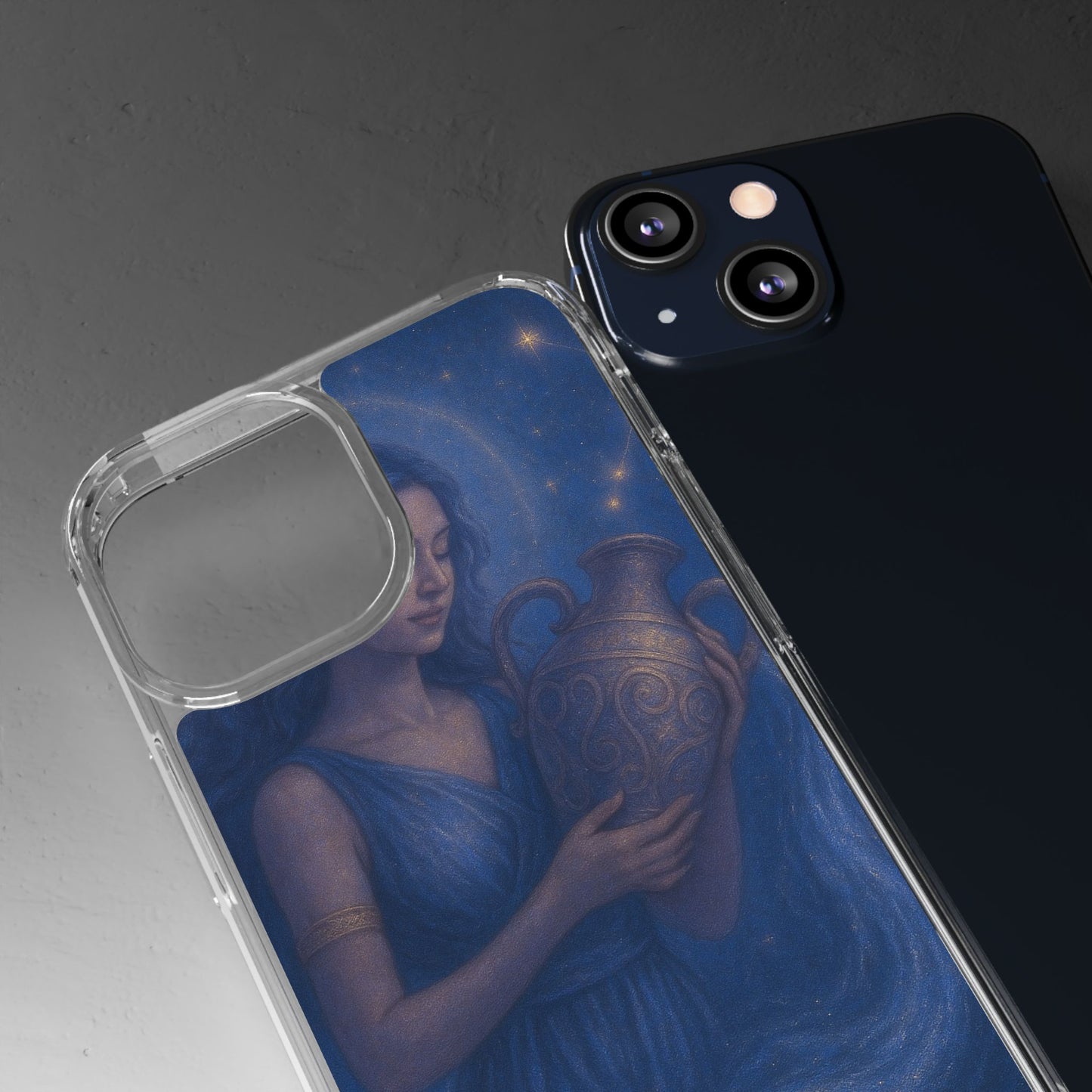 Aquarius Clear Phone Case — Zodiac Jan 20–Feb 18 Astrology Design