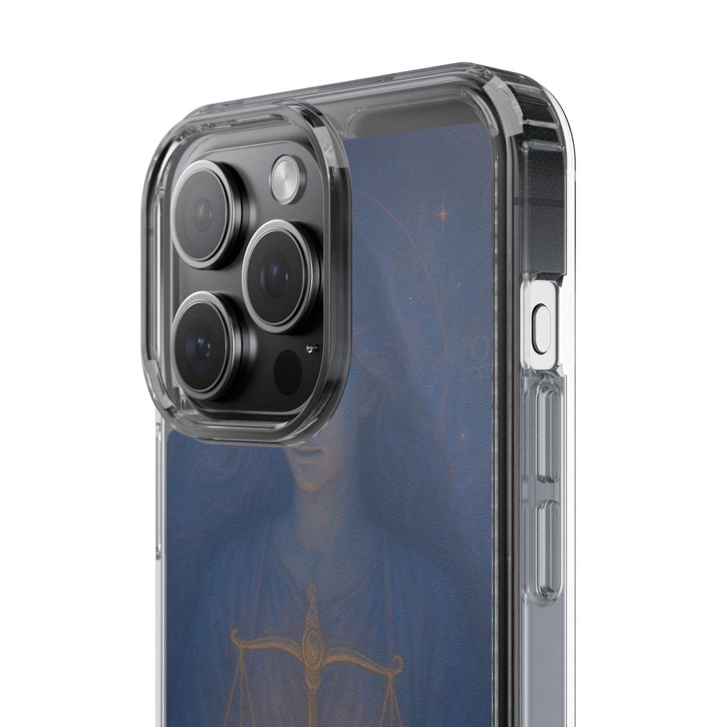 Libra Zodiac Clear Phone Case — Astrological Scales Design (Sep 23–Oct 22)