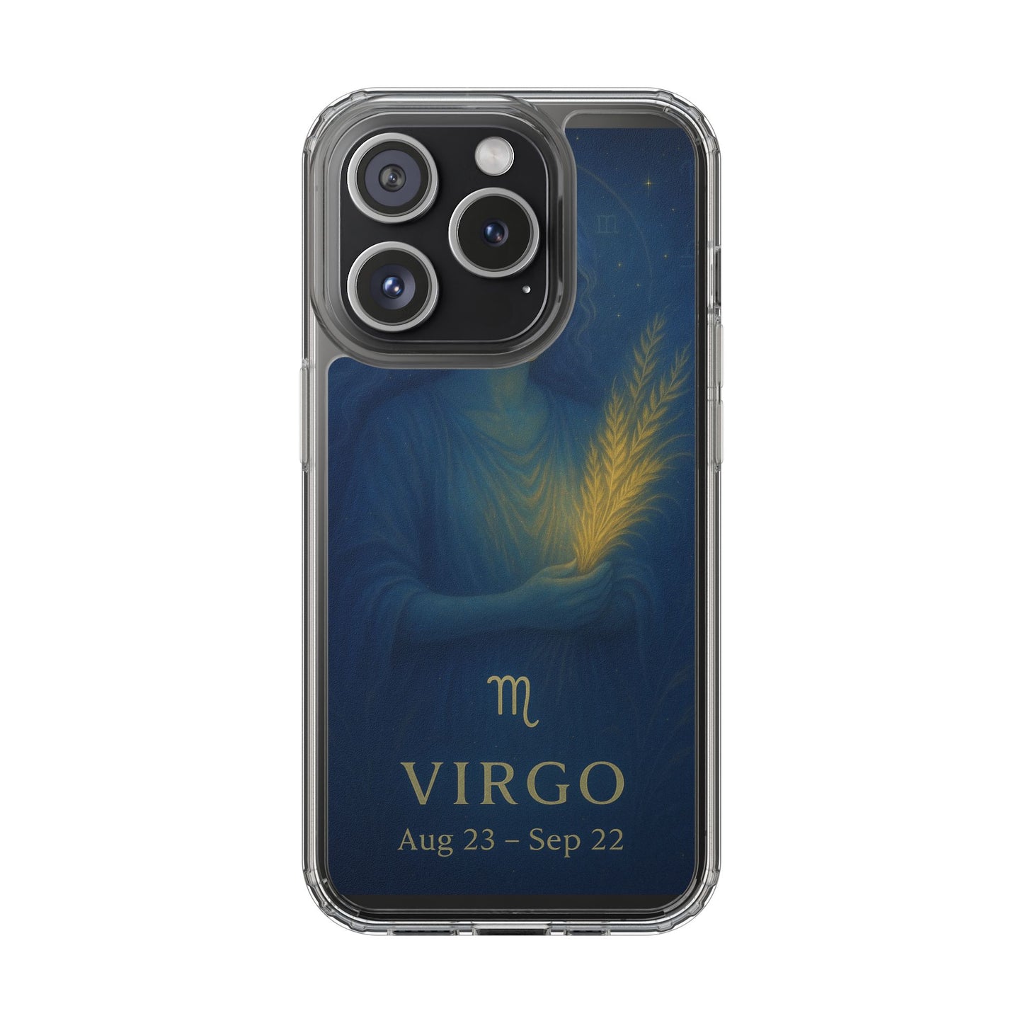 Virgo Zodiac Clear Phone Case — August 23–September 22 Celestial Design