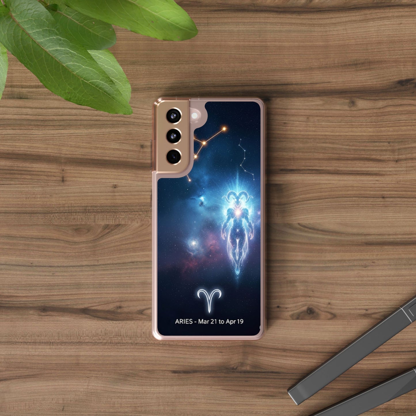 Aries Astrology Clear Phone Case — Impact‑Resistant Zodiac Design