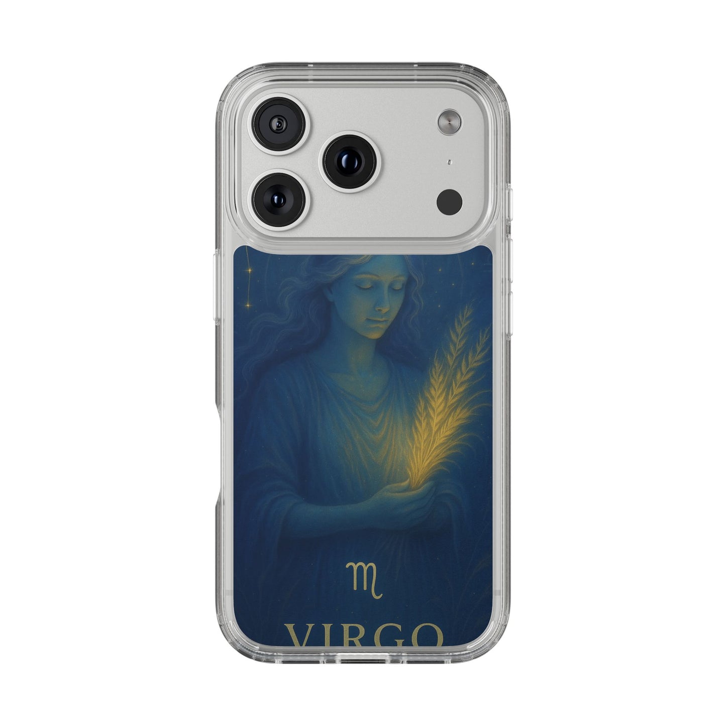 Virgo Zodiac Clear Phone Case — August 23–September 22 Celestial Design