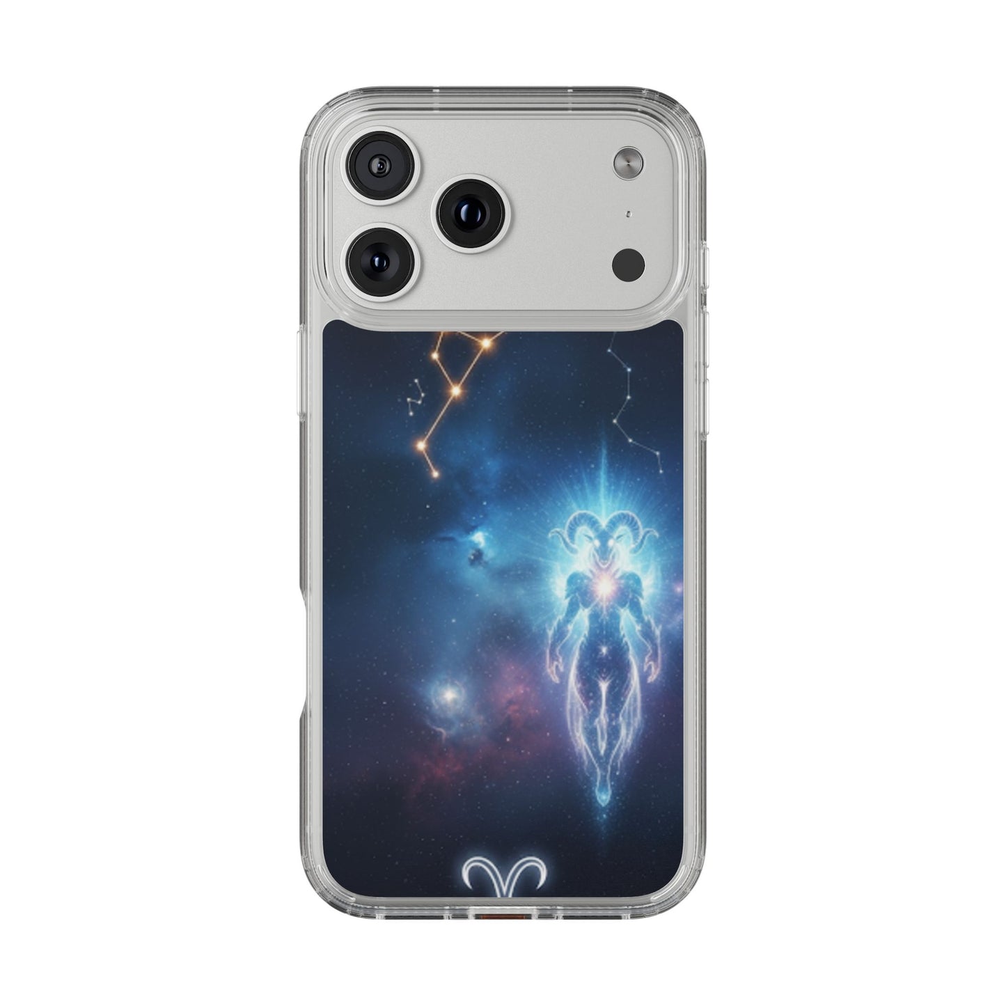 Aries Astrology Clear Phone Case — Impact‑Resistant Zodiac Design