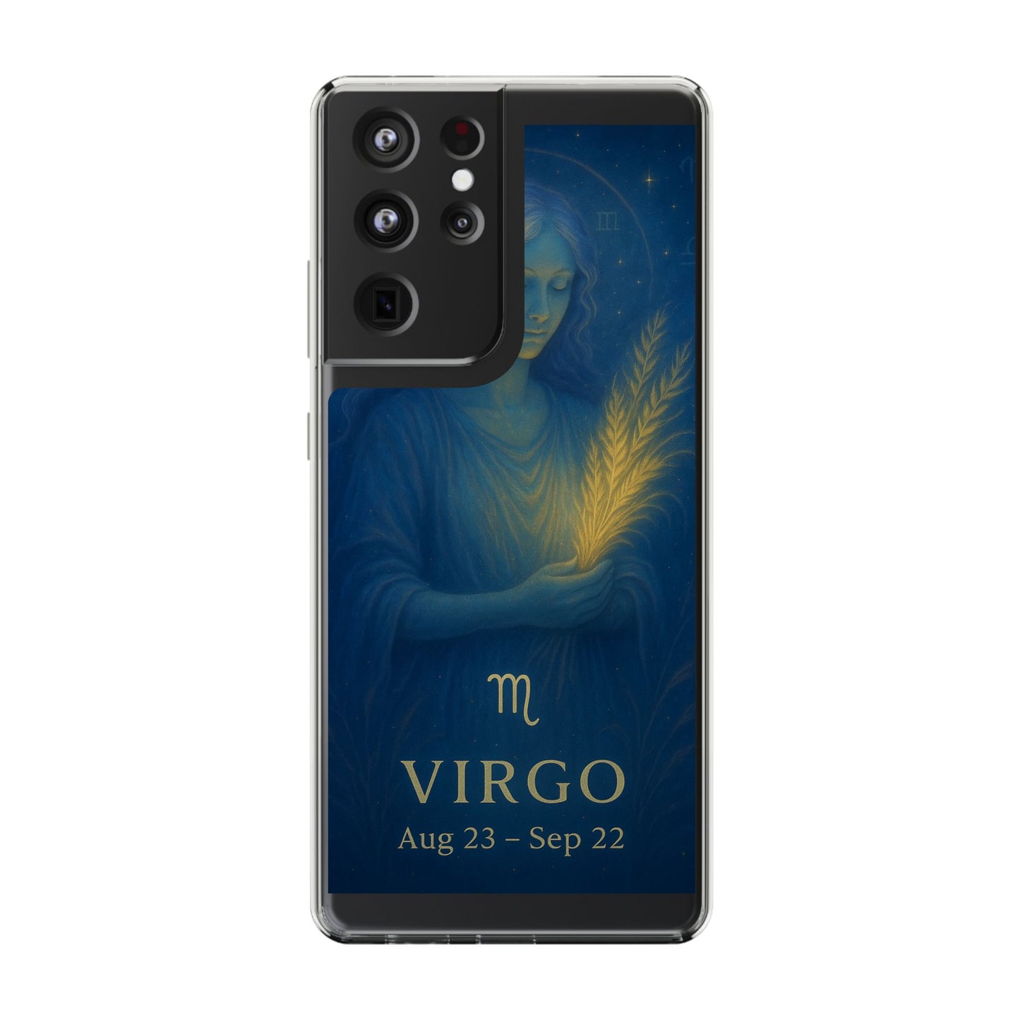 Virgo Zodiac Clear Phone Case — August 23–September 22 Celestial Design