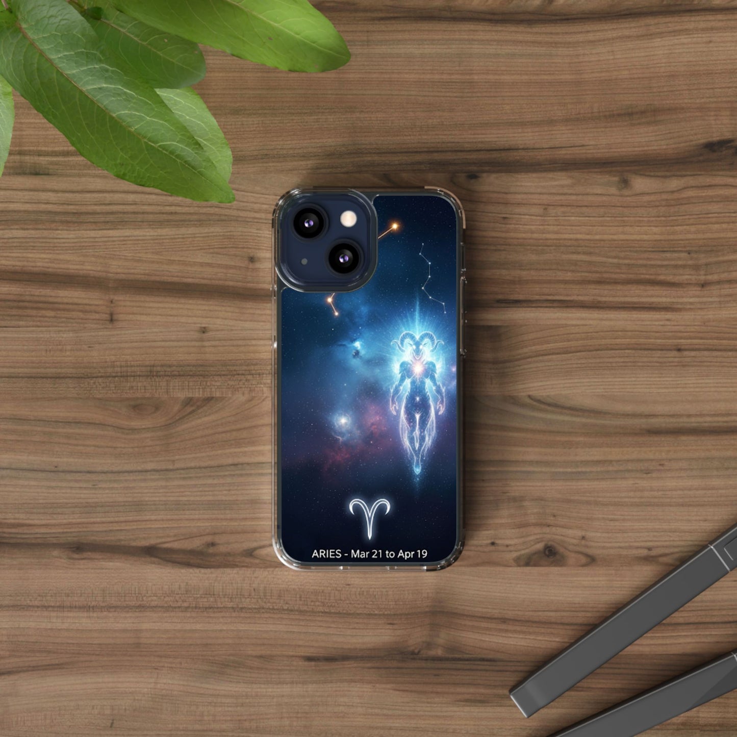 Aries Astrology Clear Phone Case — Impact‑Resistant Zodiac Design