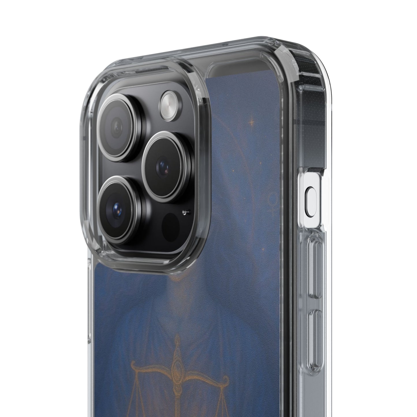Libra Zodiac Clear Phone Case — Astrological Scales Design (Sep 23–Oct 22)