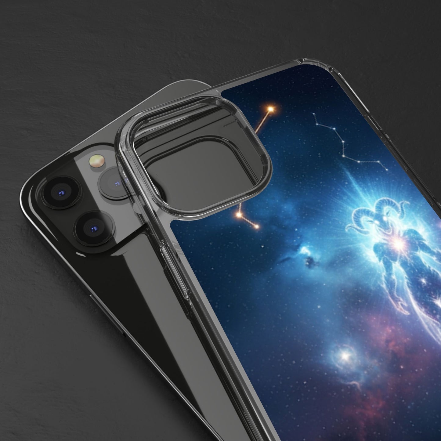 Aries Astrology Clear Phone Case — Impact‑Resistant Zodiac Design